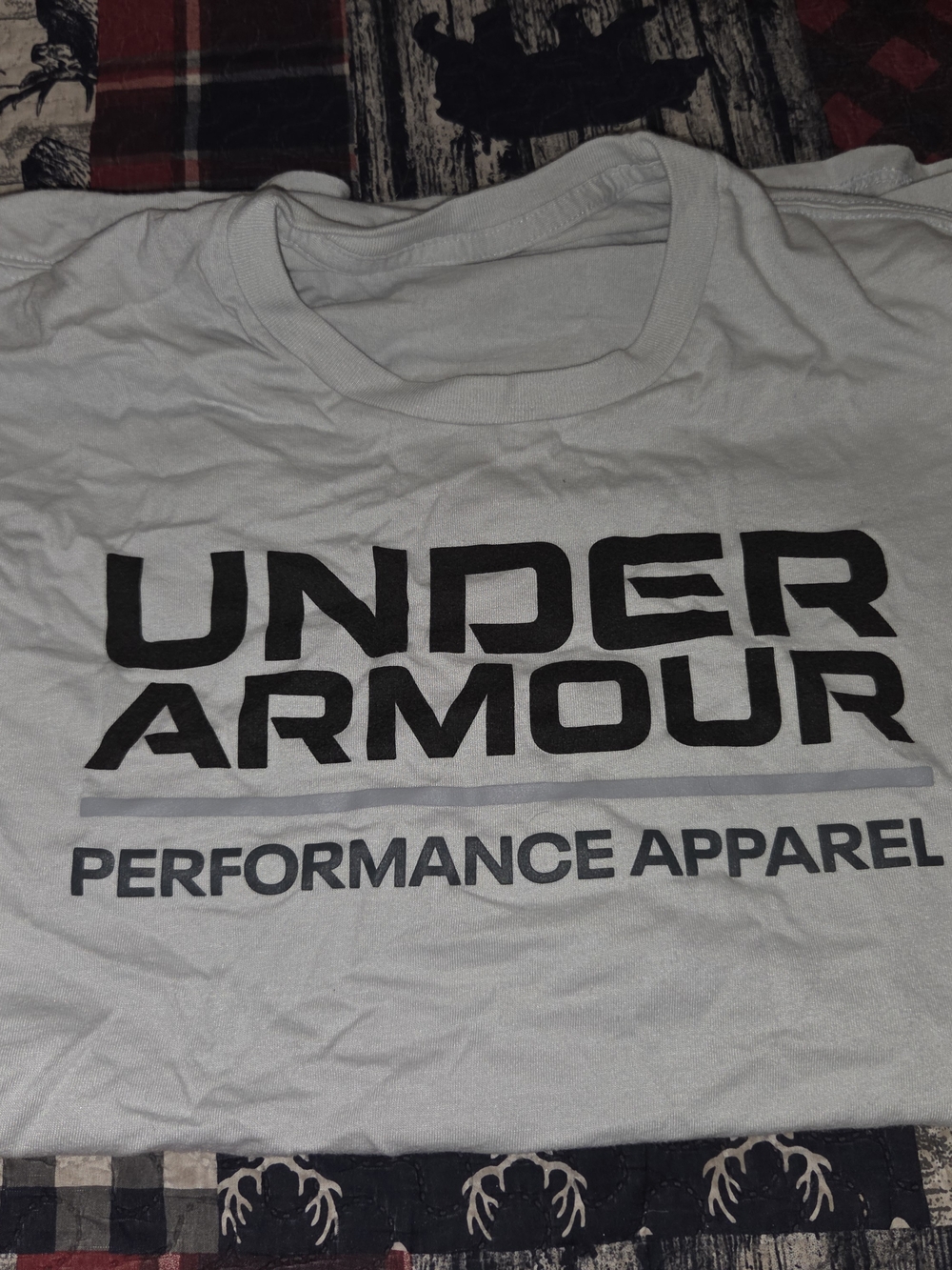 Under Armour Light Gray Logo Performance Tee